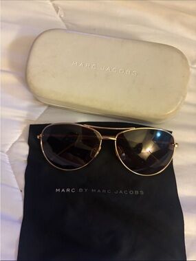 Marc Jacobs Gold Frame Sunglasses with Brown Lenses